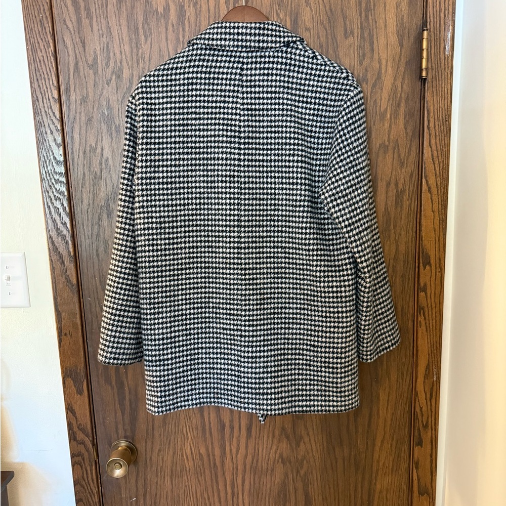 Topshop Houndstooth Double-Breasted Coat - Picture 4 of 4